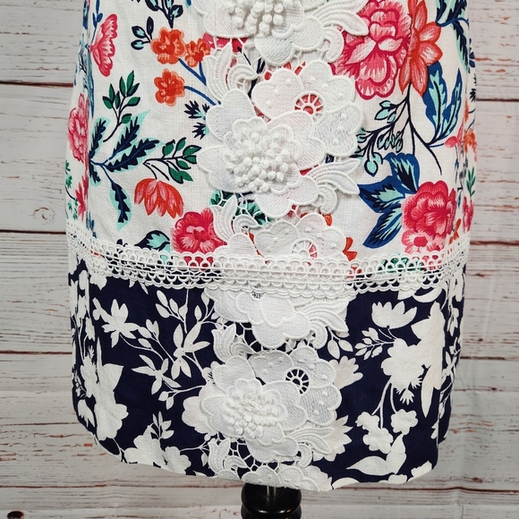 Eliza J Floral Sleeveless Shift Dress Size 8 - Picture 7 of 9